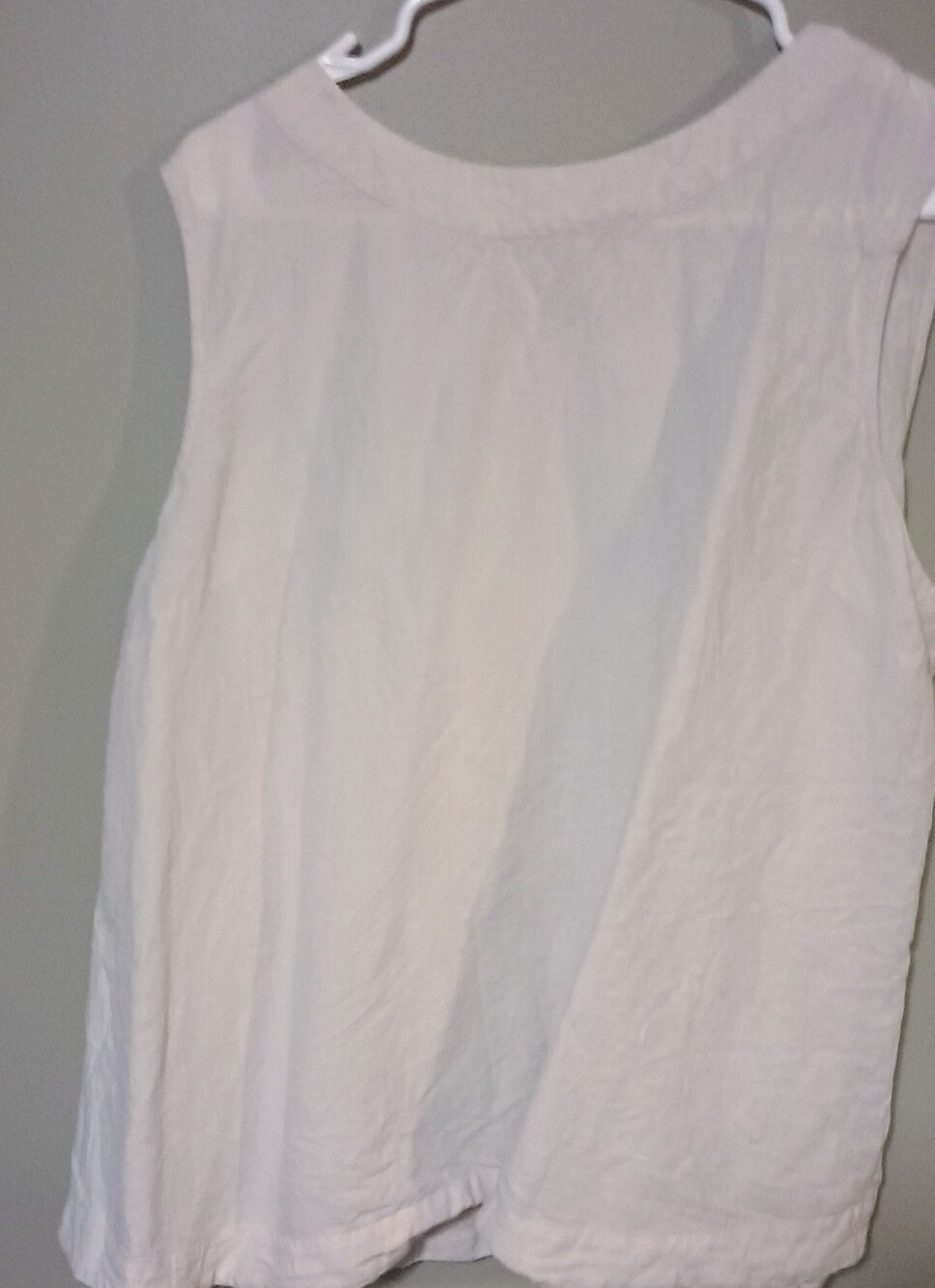 Talbots XL Cream Linen Sleeveless Shell Top